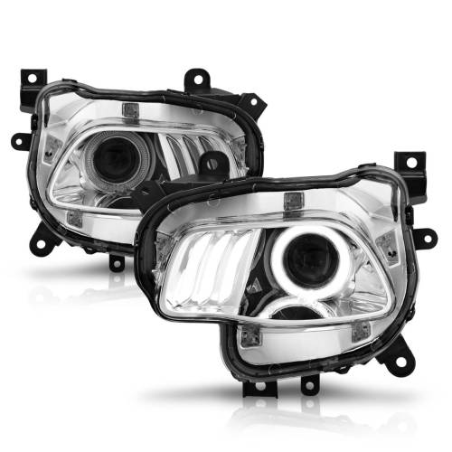 Anzo USA - 111354 | Anzo USA Projector Headlights Chrome w/ LED Halo (2014-2018 Cherokee)