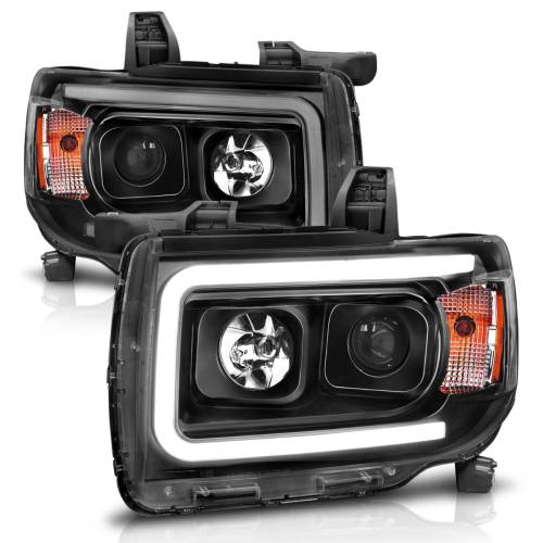 Anzo USA - 111381 | Anzo USA Projector Headlights Plank Style Black (2015-2019 Canyon)