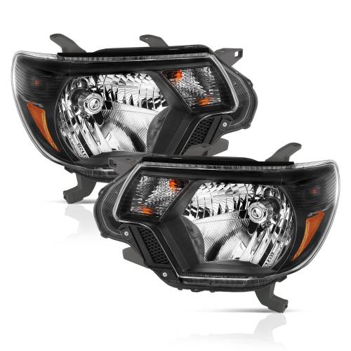 Anzo USA - 111395 | Anzo USA Crystal Headlights Black (2012-2015 Tacoma)