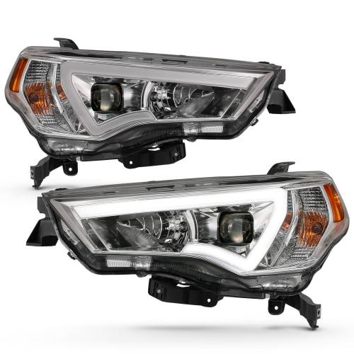 Anzo USA - 111417 | Anzo USA Projector Headlights Plank Style w/ Switchback Chrome (2014-2023 4 Runner)