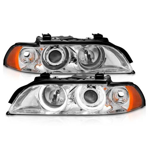 Anzo USA - 121018 | Anzo USA Projector Headlights w/ Halo Chrome (1997-2001 5 Series E39)