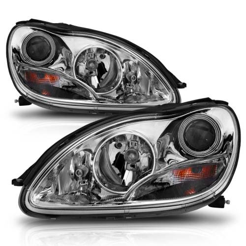 Anzo USA - 121092 | Anzo USA Projector Headlights Chrome (2000-2005 S Class W220)