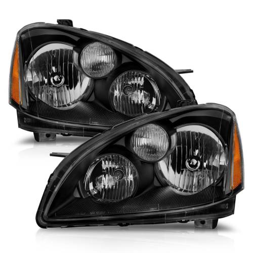 Anzo USA - 121109 | Anzo USA Crystal Headlights Black (2002-2004 Altima)