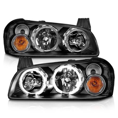 Anzo USA - 121113 | Anoz USA Crystal Headlights w/ Halo Black (2002-2003 Maxima)