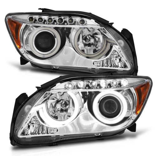 Anzo USA - 121120 | Anzo USA Projector Headlights w/ Halo Chrome (2005-2010 Scion TC)