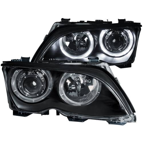 Anzo USA - 121140 | Anzo USA Projector Headlights w/ Halo Black (2002-2005 3 Series E46)