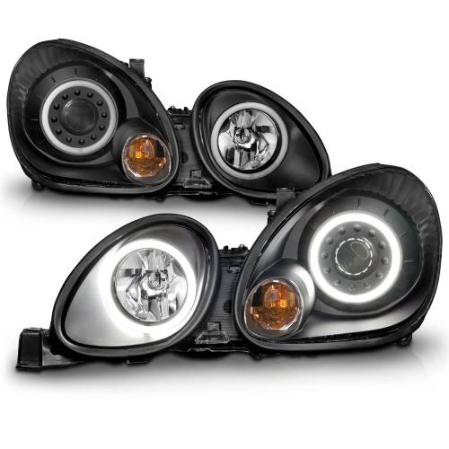 Anzo USA - 121144 | Anzo USA Projector Headlights w/ Halo Black (1998-2005 GS300, GS400, GS430)