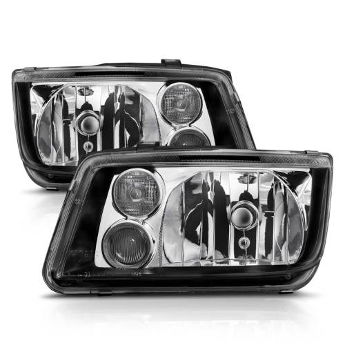 Anzo USA - 121169 | Anzo USA Crystal Headlights Black w/o Bulbs (1999-2005 Jetta)