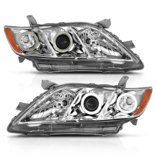 Anzo USA - 121180 | Anzo USA Projector Headlights w/ Halo Chrome (2007-2009 Camry)