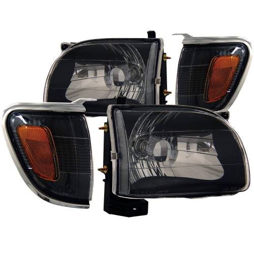 Anzo USA - 121190 | Anzo USA Crystal Headlights Black (2001-2004 Tacoma)