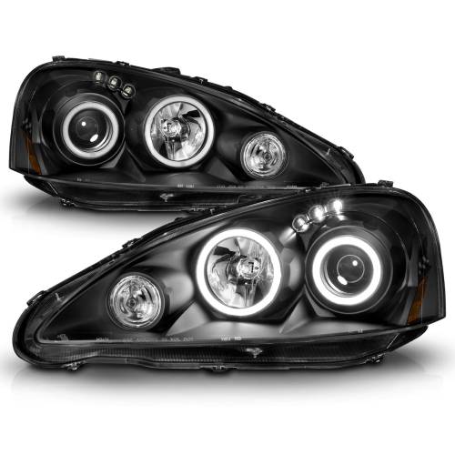 Anzo USA - 121197 | Anzo USA Projector Headlights w/ Halo Black (2005-2006 RSX)