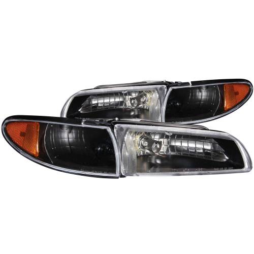 Anzo USA - 121201 | Anzo USA Crystal Headlights Black (1997-2003 Grand Prix)