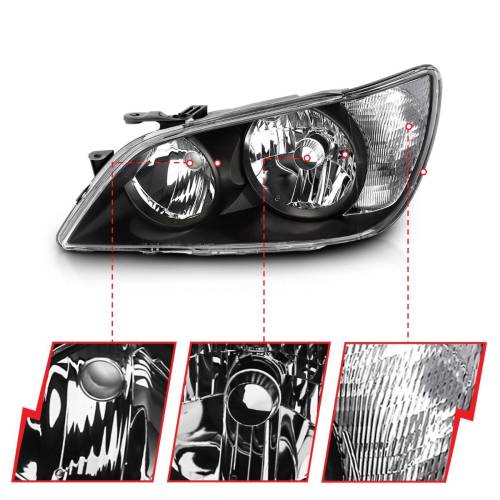 Anzo USA - 121210 | Anzo USA Crystal Headlights Black (2001-2005 IS300)