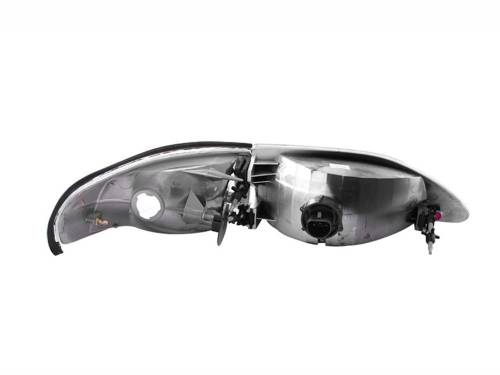 Anzo USA - 121262 | Anzo USA Crystal Headlights Chrome (1994-1998 Mustang)