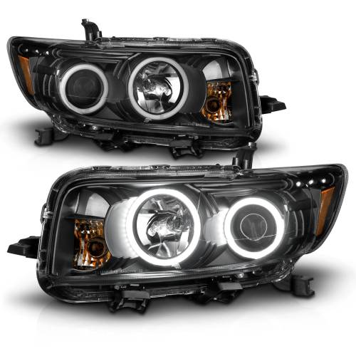 Anzo USA - 121280 | Anzo USA Projector Headlights w/ Halo Black (2008-2010 Scion XB)