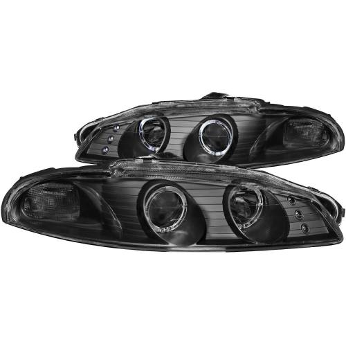 Anzo USA - 121365 | Anzo USA Projector Headlights w/ Halo Black G2 (1997-1999 Eclipse)