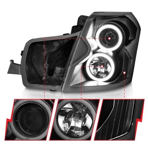 Anzo USA - 121417 | Anzo USA Projector Headlights w/ Halo Black (2003-2007 CTS)