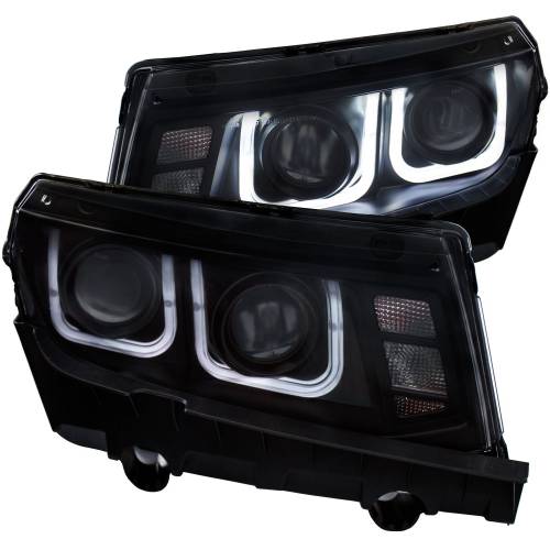 Anzo USA - 121508 | Anzo USA Projector Headlights w/ U-Bar Black (2014-2015 Camaro)