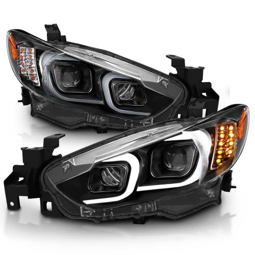 Anzo USA - 121516 | Anzo USA Projector Headlights Plank Style Black (2014-2015 6)