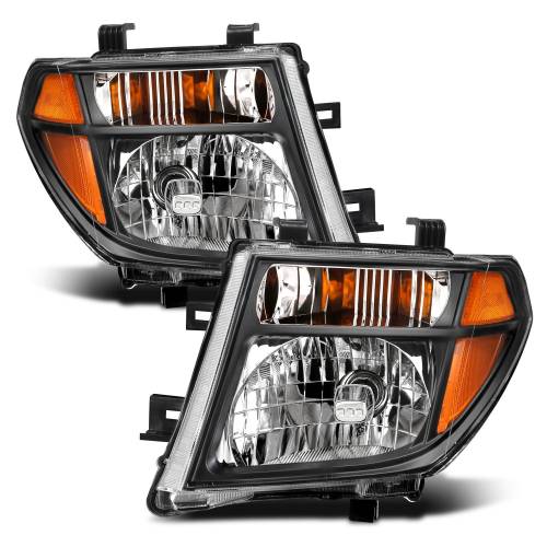 Anzo USA - 111434 | Anzo USA Crystal Headlight  Black Amber (2005-2008 Frontier | 2005-2007 Pathfinder)