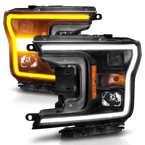 Anzo USA - 111509 | Anzo USA Projector Headlight Plank Style w/ Switchback Black (2018-2020 F150 Pickup)