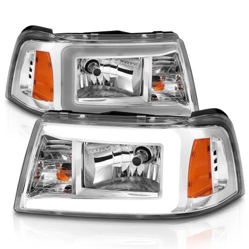 Anzo USA - 111512 | Anzo USA Crystal Headlights w/ Light Bar Chrome (2001-2011 Ranger)