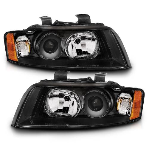 Anzo USA - 121528 | Anzo USA Projector Headlight Black G2 (2002-2005 A4)