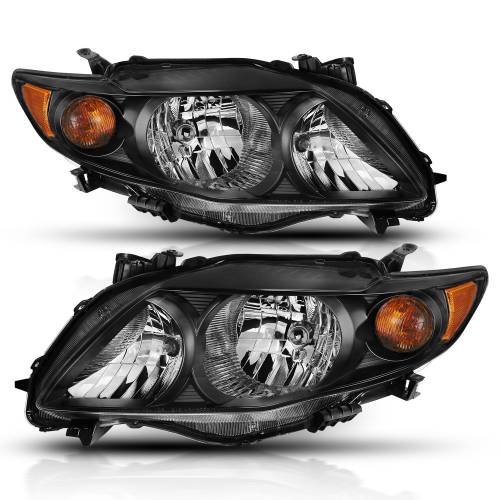 Anzo USA - 121541 | Anzo USA Crystal Headlight Black (2009-2010 Corolla)