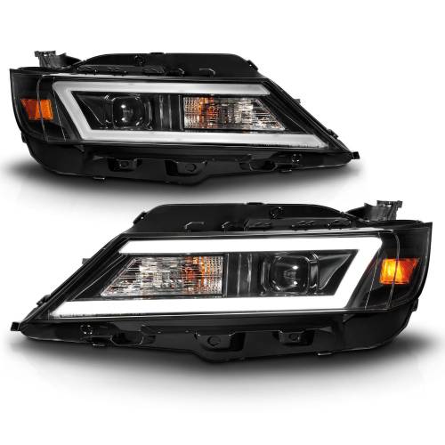 Anzo USA - 121574 | Anzo USA Square Projector LED Bar Headlights w/ Black Housing (2014-2020 Impala)