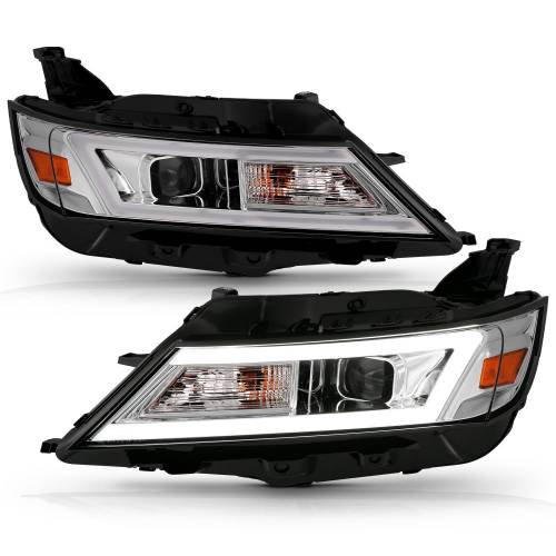 Anzo USA - 121575 | Anzo USA Square Projector LED Bar Headlights w/ Chrome Housing (2014-2020 Impala)