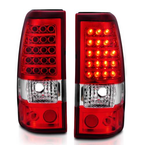 Anzo USA - 311007 | Anzo USA LED Taillights Red/Clear (2003-2006 Silverado 1500, 2500, 3500)