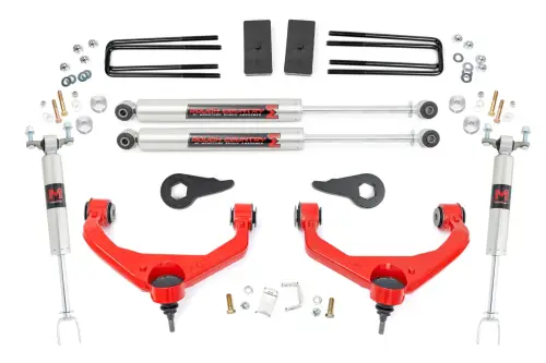 Rough Country - 95940RED | Rough-Country 3.5 Inch Lift Kit | M1 | Chevrolet/GMC 2500HD/3500HD (11-19)