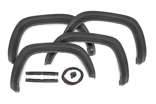 Rough Country - S-T11621 | Rough Country Sport Fender Flare For Toyota Tacoma 2/4WD (2016-2023) | Flat Black