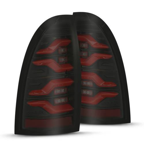 AlphaREX - 680070 | AlphaRex LUXX-Series LED Tail Lights For Toyota Tacoma (2005-2015) | Black-Red