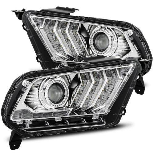 AlphaREX - 880117 | AlphaRex LUXX-Series LED Projector Headlights For Ford Mustang (2010-2012) | Chrome