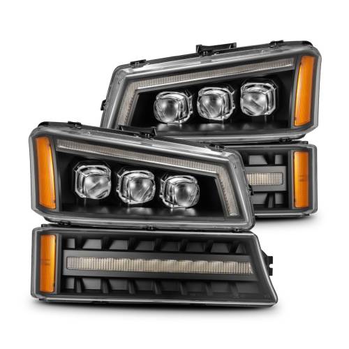 AlphaREX - 880256 | AlphaRex NOVA-Series LED Projector Headlights Chevrolet Silverado (2003-2006) / Avalanche (2002-2006 Without Body Cladding) | Black
