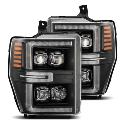 AlphaREX - 880310 | AlphaRex NOVA-Series LED Projector Headlights For Ford F-250, F-350, F-450, F-550, Super Duty / Excursion | Black