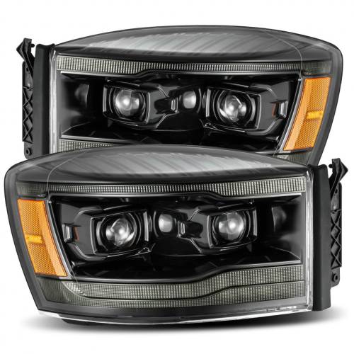 AlphaREX - 880530 | AlphaRex PRO-Series Halogen Projector Headlights Dodge Ram 1500 / 2500 / 3500 (2006-2008) | Alpha-Black