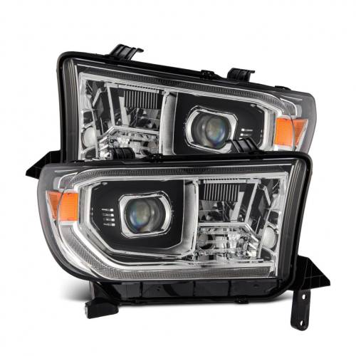 AlphaREX - 880824 | AlphaRex MK II LUXX-Series LED Projector Headlights for Toyota Tundra (2007-2013) / Toyota Sequoia (2008-2017) | With Level Adjuster | Chrome