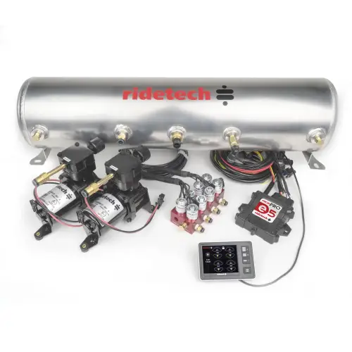 Ridetech - RT30534100 | RideTech RidePro E5 Air Ride Suspension Control System | 5 Gallon Dual Compressor-1/4" Valves