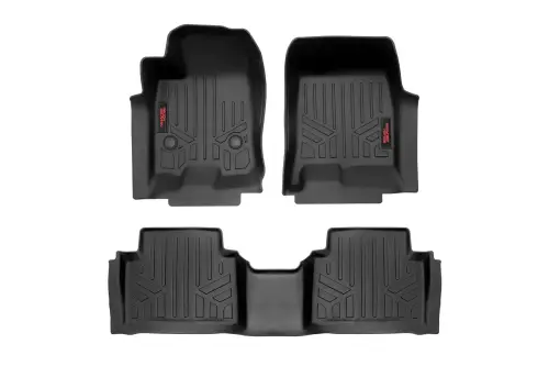 Rough Country - M-21313 | Rough Country Floor Mats For Chevrolet Colorado / GMC Canyon (2023-2025) | Front & Second Row, Crew Cab