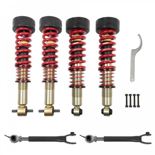 Belltech - 1036SPC | Belltech 0.5 to 3 Inch Front / 1-4.5 Inch Rear Complete Lowering Kit with Street Performance Coilovers (2021-2023 Suburban, Yukon 2WD/4WD)