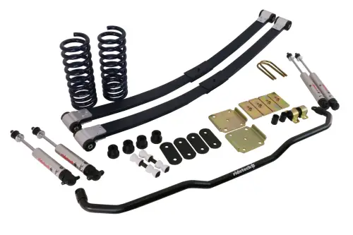Ridetech - 11165112 | Ridetech StreetGRIP Suspension System For Chevrolet Camaro / Pontiac Firebird | Big Block | NO Ball Joints or Bushings | HQ Series Shocks | Composite Leaf Springs