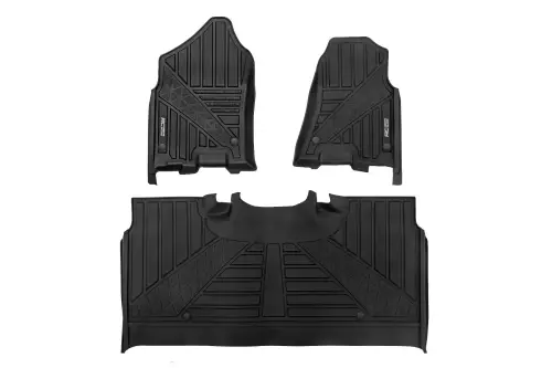 Rough Country - FF-31422 | Rough Country Flex-Fit Floor Mats For Ram 1500 (2019-2024) / Ram 1500 TRX (2021-2024) | Front & Rear