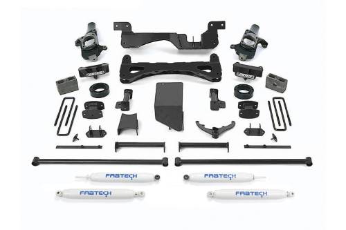 Fabtech Motorsports - FTSK1014 | Fabtech 6 Inch Performance System With Performance Shocks (2001-2010 Silverado, Sierra 2500 HD, 3500 HD)