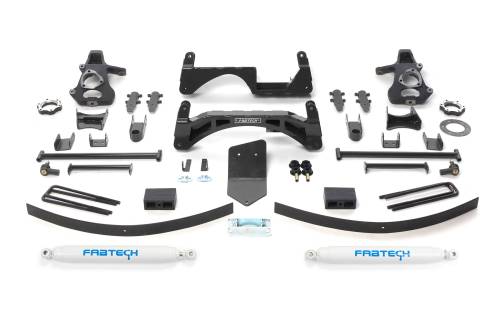 Fabtech Motorsports - FTSK1024 | Fabtech 6 Inch Basic System With Performance Shocks (2007-2013 Silverado, Sierra 1500 4WD)