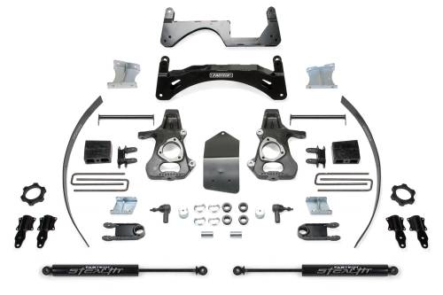 Fabtech Motorsports - FTSK1068M | Fabtech 6 Inch Basic System With Stealth Shocks (2014-2018 Silverado, Sierra 1500 with OE Cast Aluminum or Stamped Steel Control Arms)