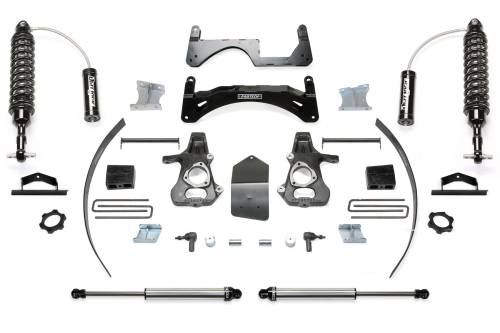 Fabtech Motorsports - FTSK1114DL | Fabtech 6 Inch Basic System With Dirt Logic 2.5 (2014-2018 Silverado, Sierra 1500 with OE Cast Aluminum or Stamped Steel Control Arms)