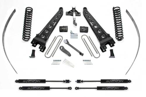 Fabtech Motorsports - FTSK2123M | Fabtech 8 Inch Radius Arm System With Coils and Stealth Shocks (2008-2016 F250 Super Duty 4WD without Factory Overload)