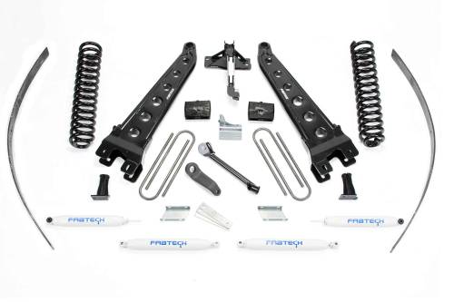 Fabtech Motorsports - FTSK2124 | Fabtech 8 Inch Radius Arm System With Coils and Performance Shocks (2008-2016 F250 Super Duty 4WD with Factory Overload)